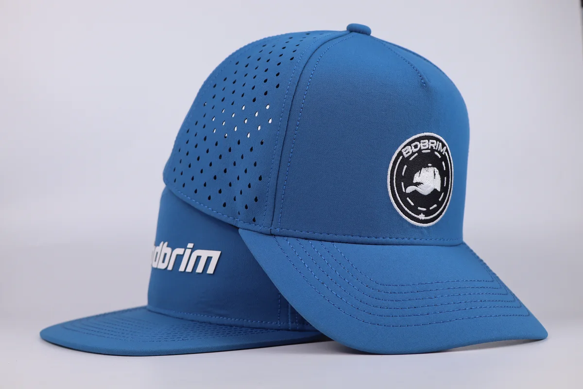 Pair of blue caps: visor curvature and alternate profile